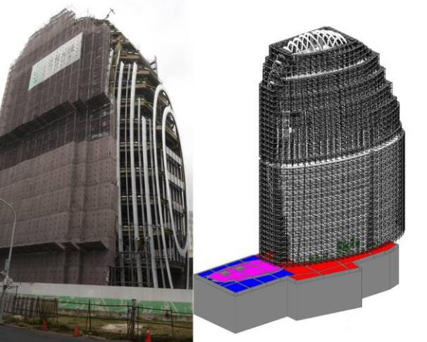 BIM应用于南港办公大楼案曲面帷幕建筑施工整合探讨
