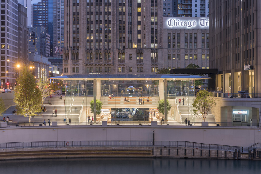 芝加哥密歇根大道苹果专卖店丨Foster + Partners