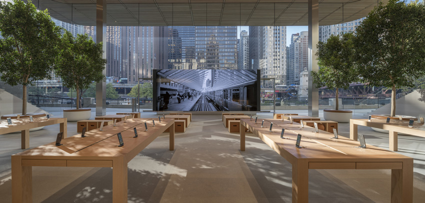 芝加哥密歇根大道苹果专卖店丨Foster + Partners